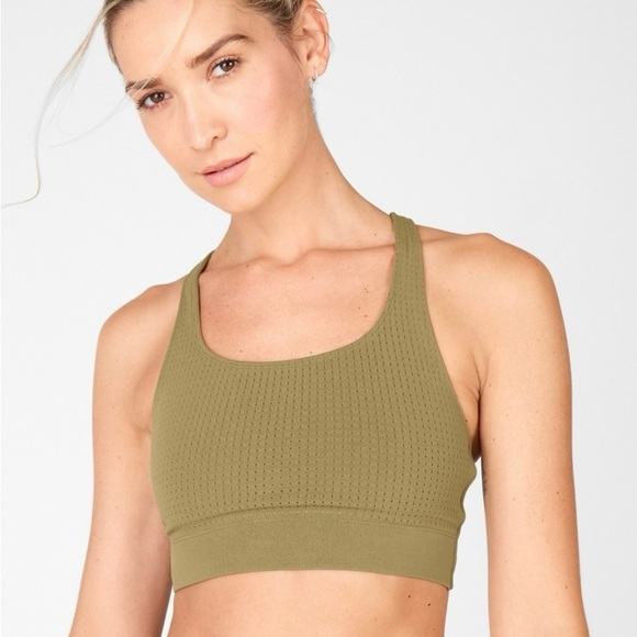 Fabletics Other - Fabletics  Green Sculptknit Sports Bra Size Medium